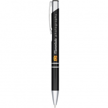 Logo trade promotional products picture of: Moneta anodized aluminium click ballpoint pen